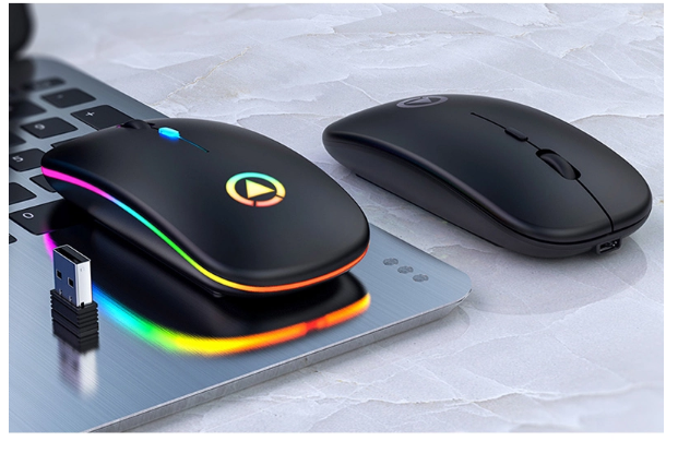 Rechargeable Mouse Wireless Silent LED Backlit Mice USB Optical