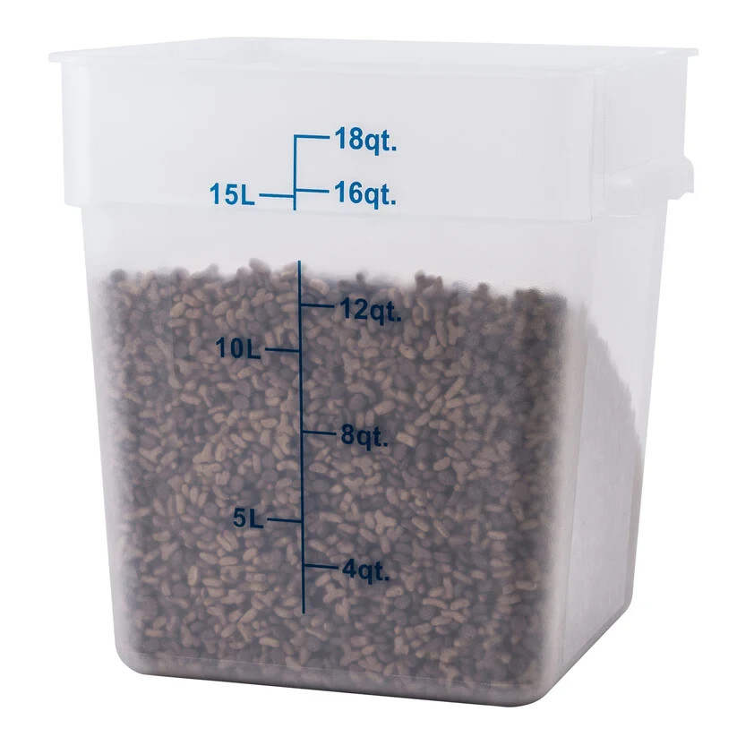 Winco D.W.L. Winco Polypropylene Storage Container 18 qt