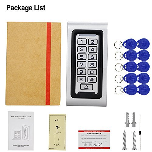 HFeng Standalone IP68 Waterproof RFID Access Control Keypad Metal Card Reader...