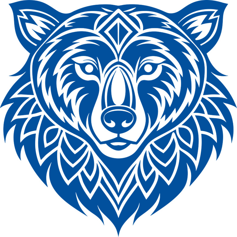 30 Custom Blue Diamond Bear Personalized Address Labels