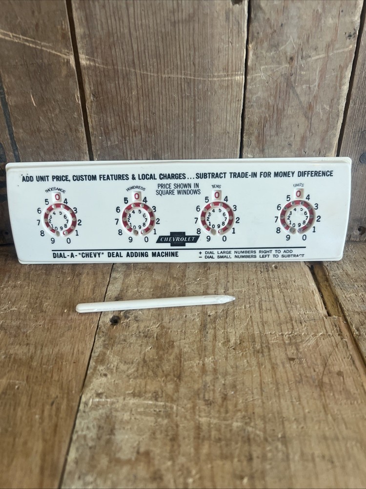 Dial-a- “Chevy” Deal Adding Machine
