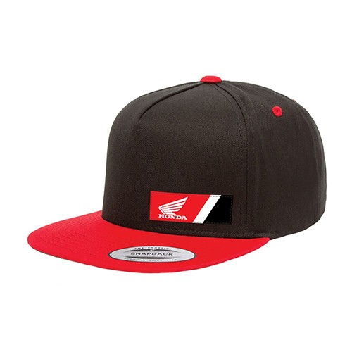 HONDA WEDGE SNAP-BACK HAT / BLACK-RED (OS)