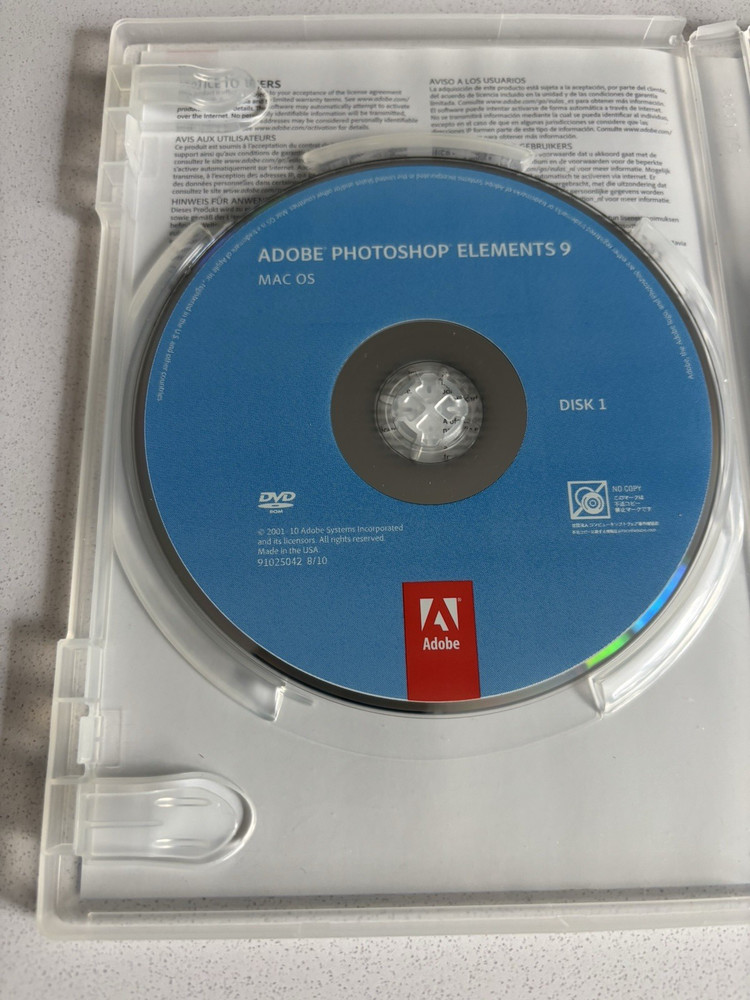 Adobe Photoshop Elements 9 (Mac/Win) Complete with Serial Number - Please READ