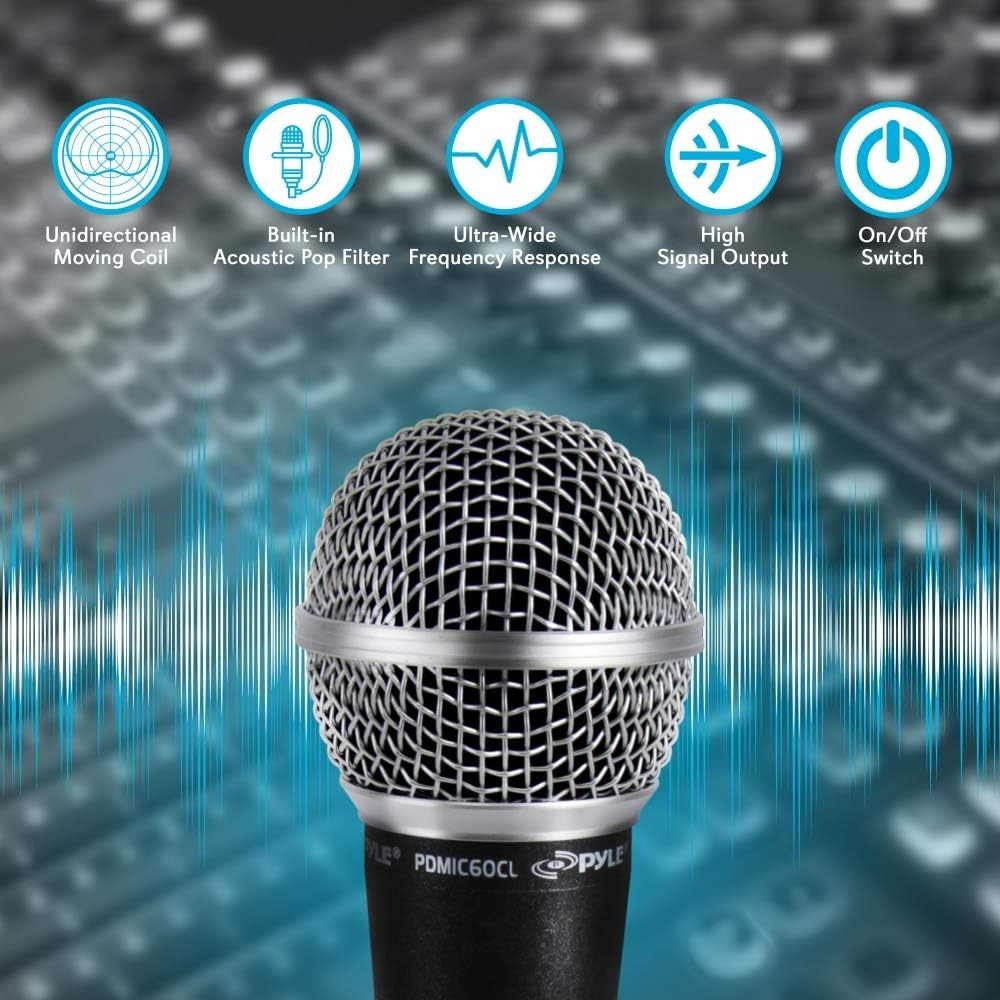 Foldable Tripod Microphone Stand with Professional Dynamic Vocal Microphone