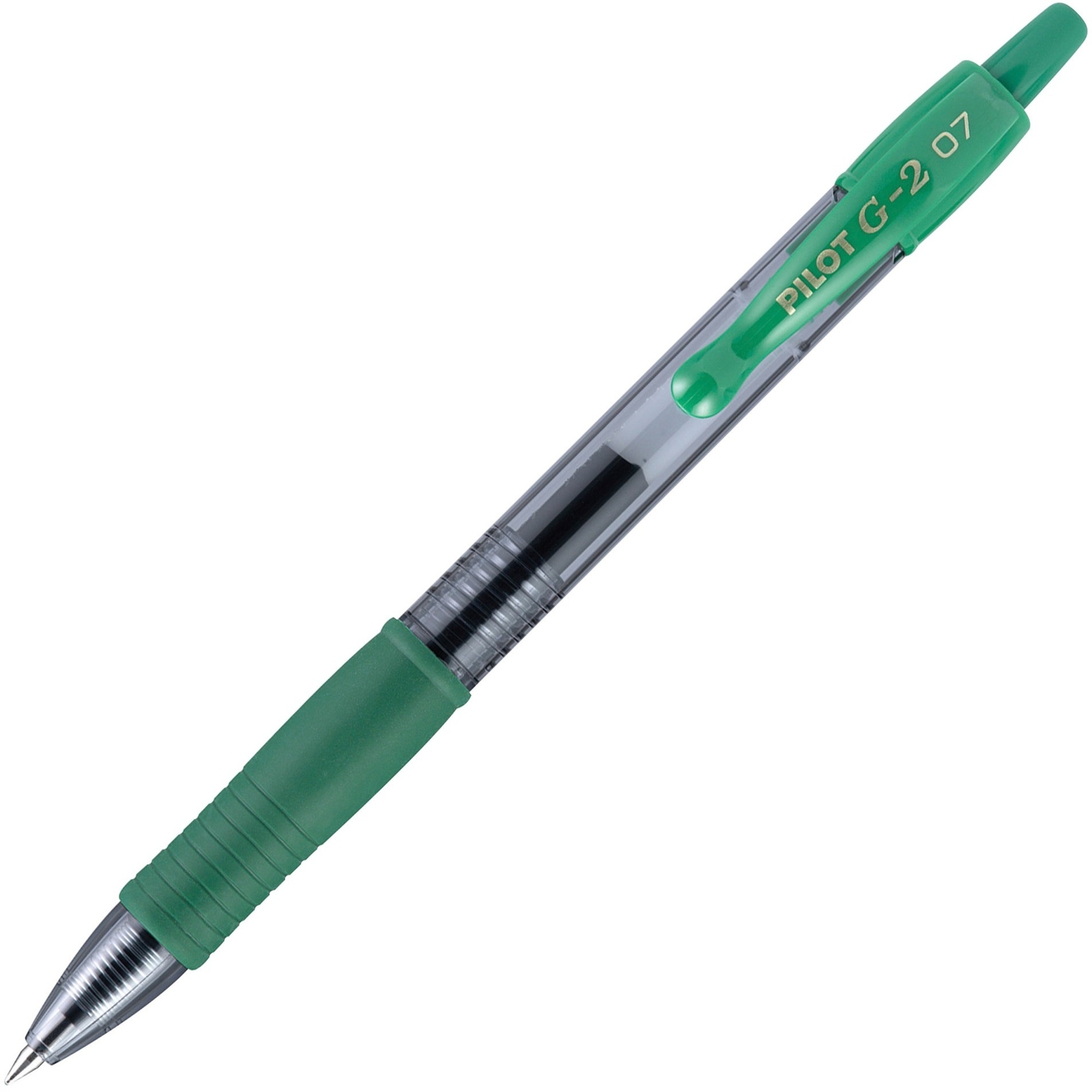 Pilot, G2 Premium Gel Roller Pens, Fine Point 0.7 mm, Green, Pack of 12