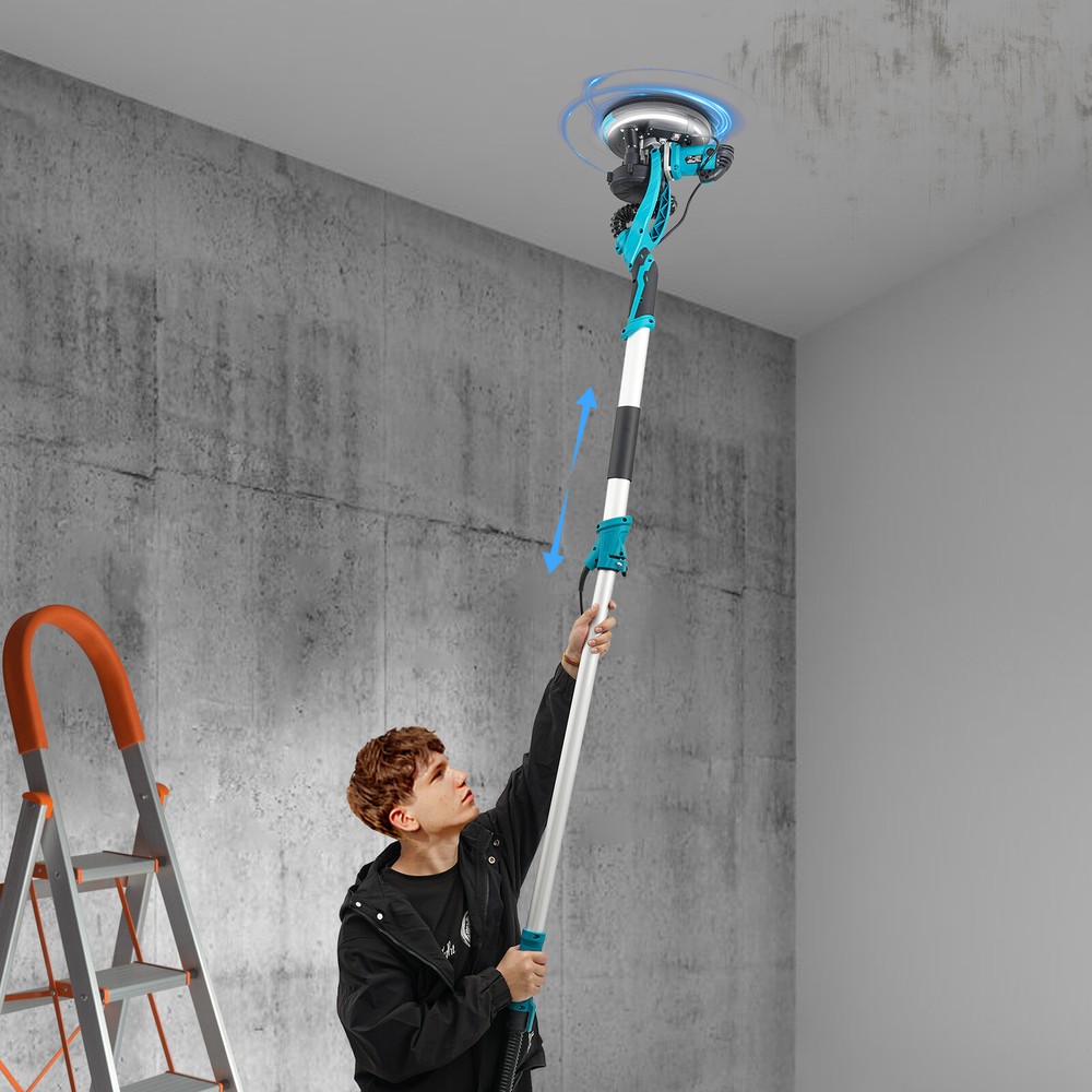 Dustless Electric Ceiling Wall Sander Variable Drywall Sanding Machine 800-1800R
