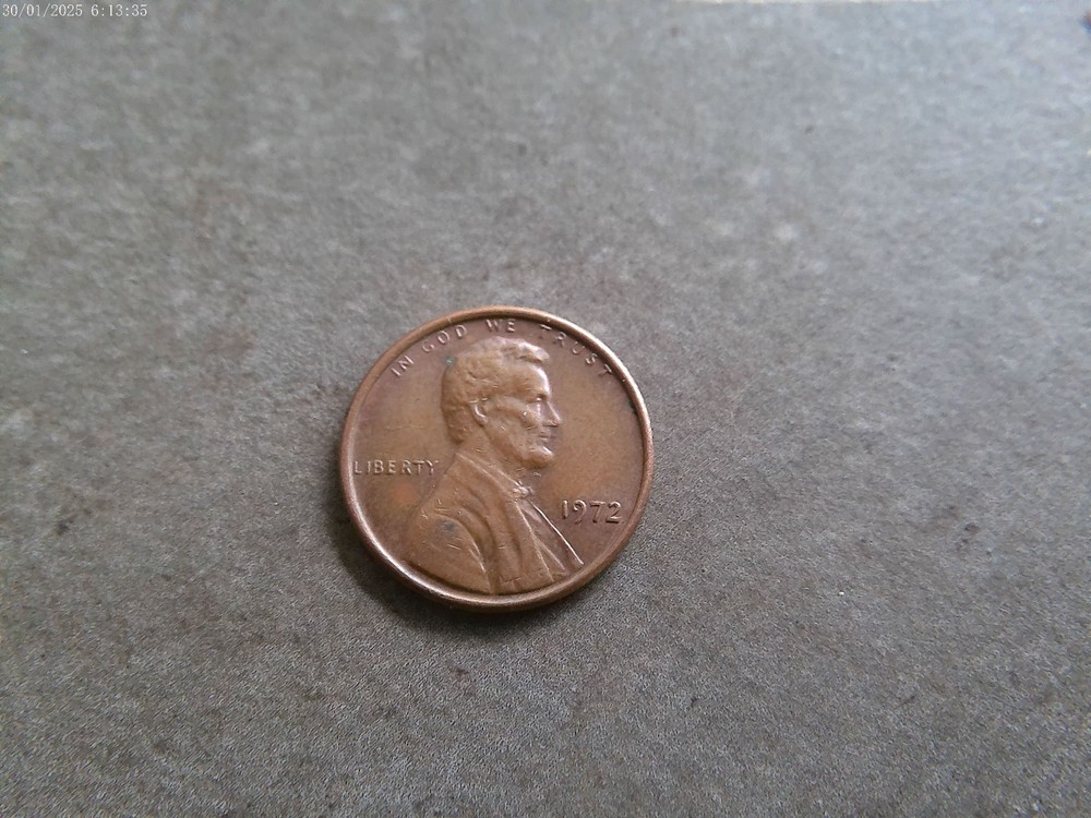 1972 Penny with rotated die error, good condition