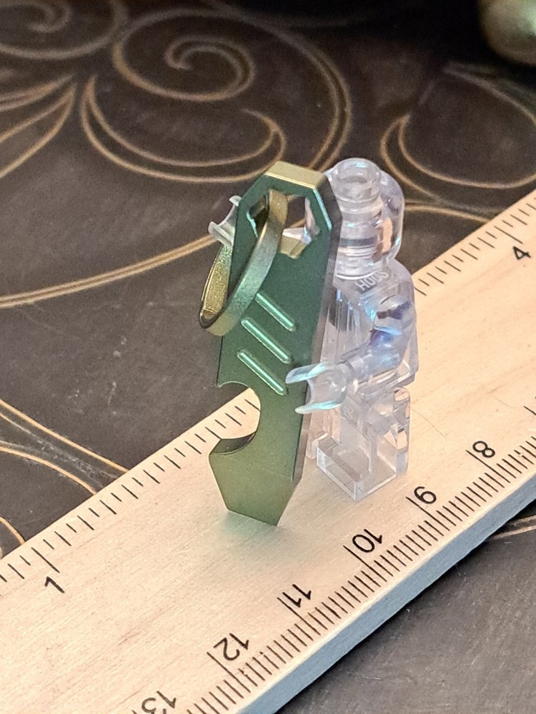 Mini EDC Anodized Gold Titanium Keychain Bottle Opener