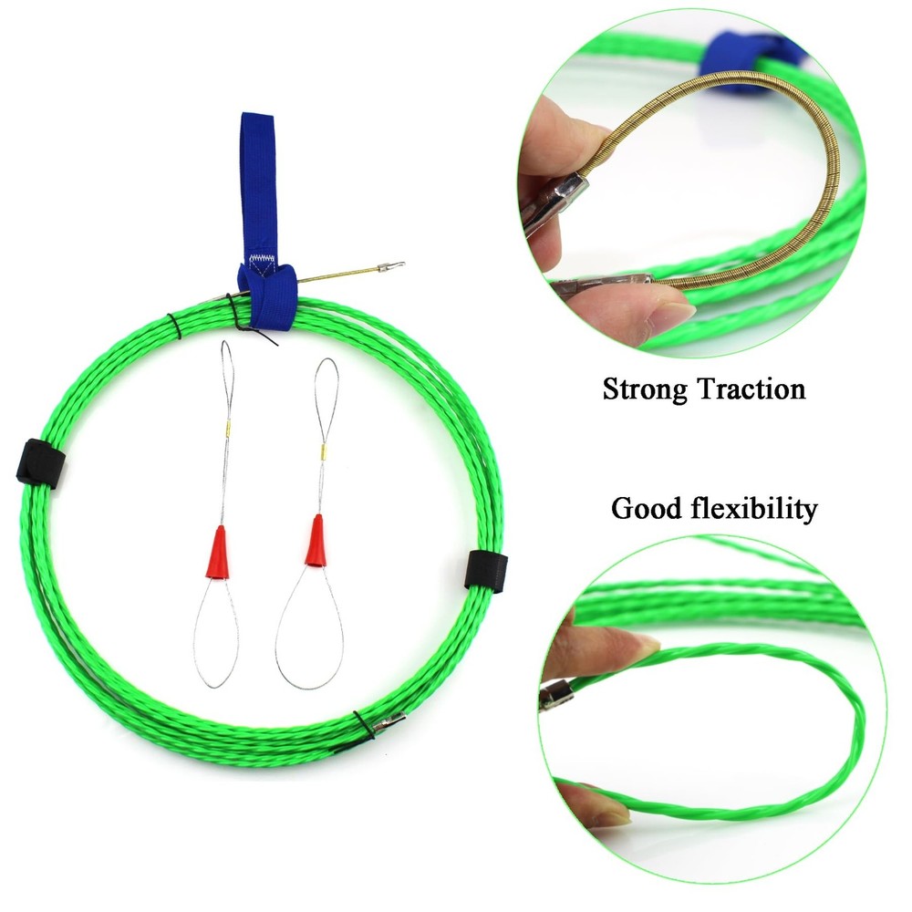 Amonk Fish Tape 32.8FT/10M Wire Puller Kit Cable Puller Kit Fastener Tool PET...