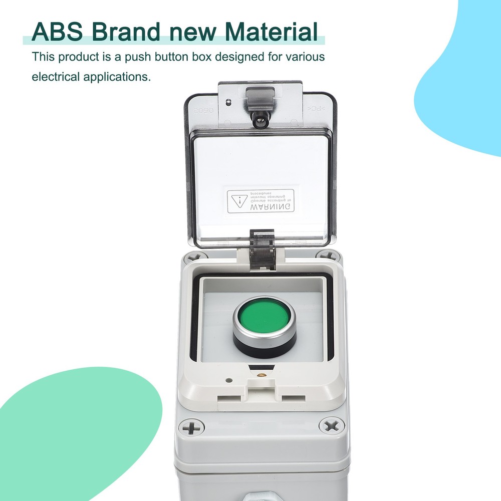 IP67 Push Button Box ABS Green Button for Electrical Fire Equipment