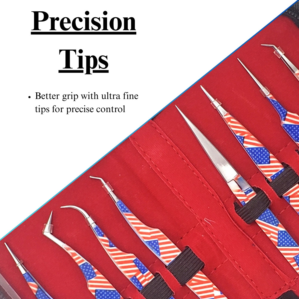 Multi-Purpose 8Pcs Craft Tweezers for Model Kit Beads Tiny Pieces & DIY Projects
