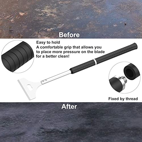 Extra Length Griddle Scraper,Griddle Cleaning Scraper with 16" 7 Handle,Heavy