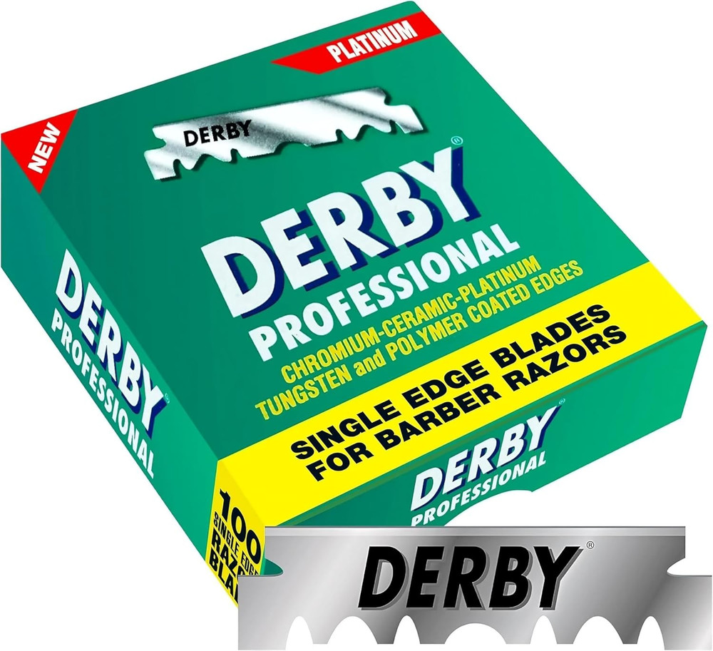 Derby Professional Single Edge Razor Blades, 100 Count