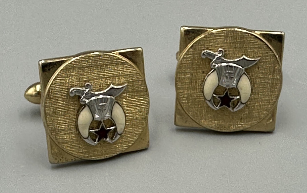 Vintage SHRINER Masonic Swank CUFFLINKS