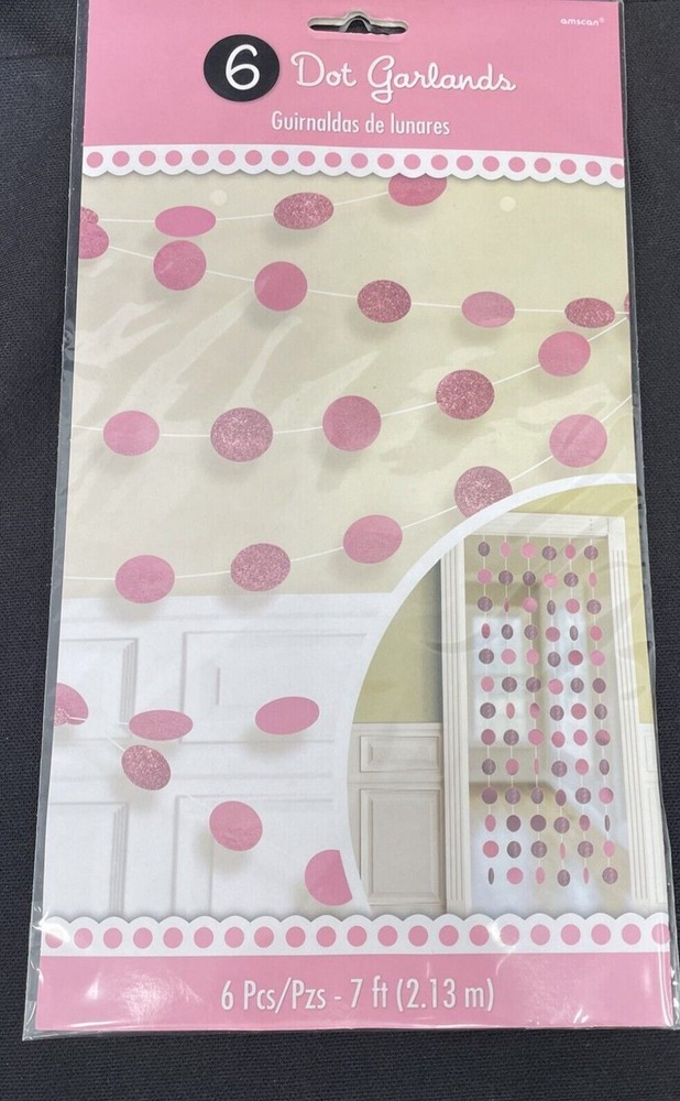 6 Dot Garlands - Pink