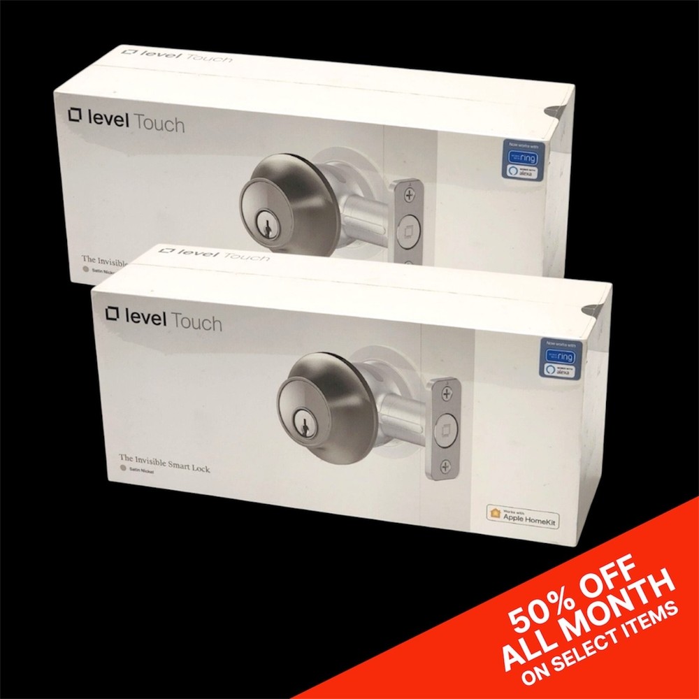 2 Level - Touch Edition Smart Lock Bluetooth Replacement Deadbolts, Satin Nickel