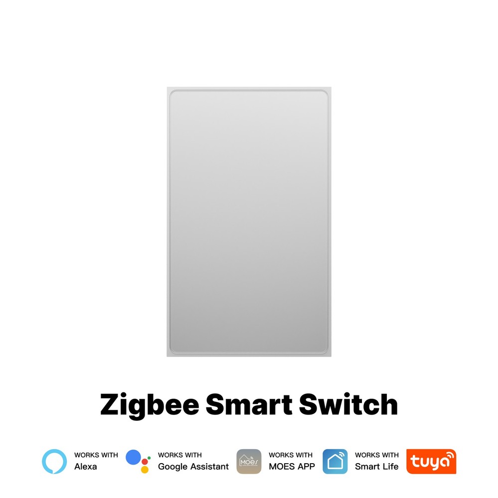 MOES ZigBee Smart Light Switch Full Touch Glass Alexa Google App Remote Timer