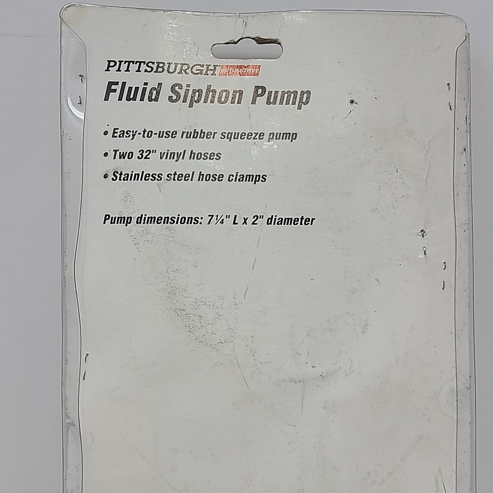 NEW Harbor Freight Fluid Siphon Pump Item #93290