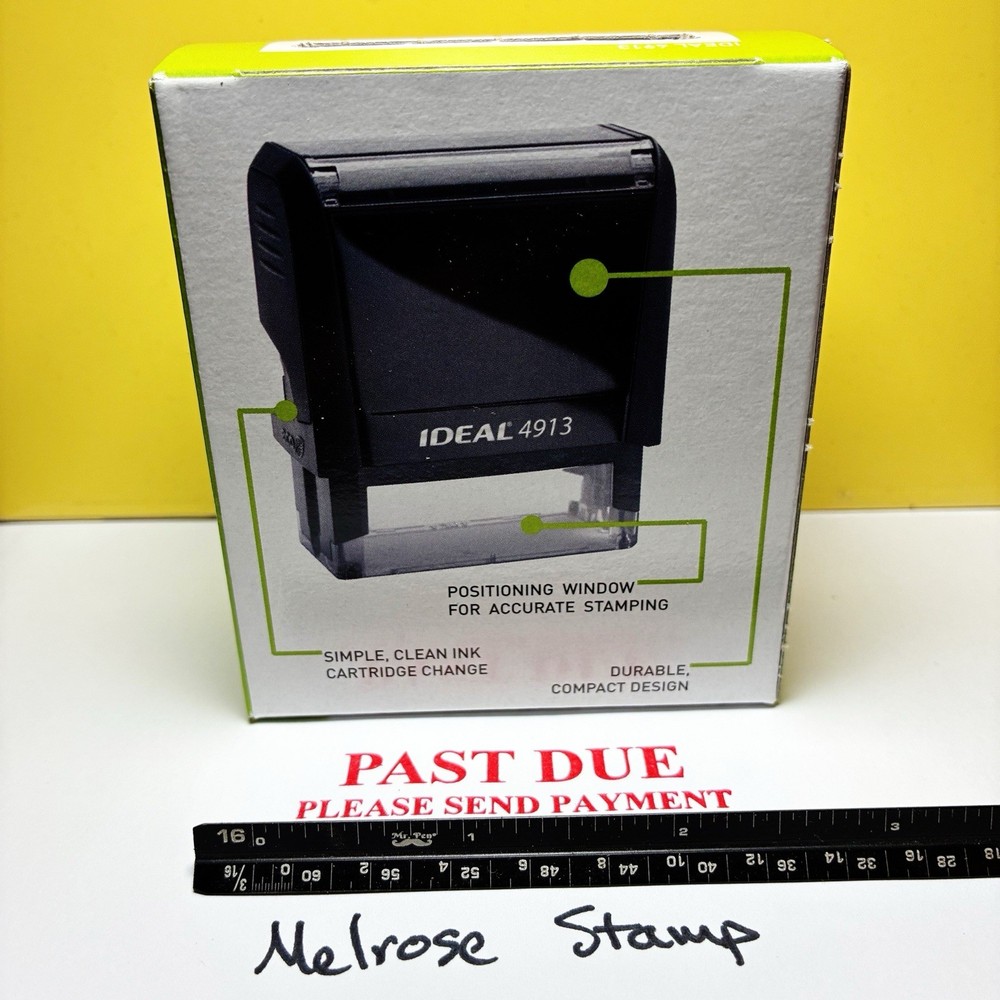 Past Due Please Send Payment Rubber Stamp Red Ink Ideal 4913