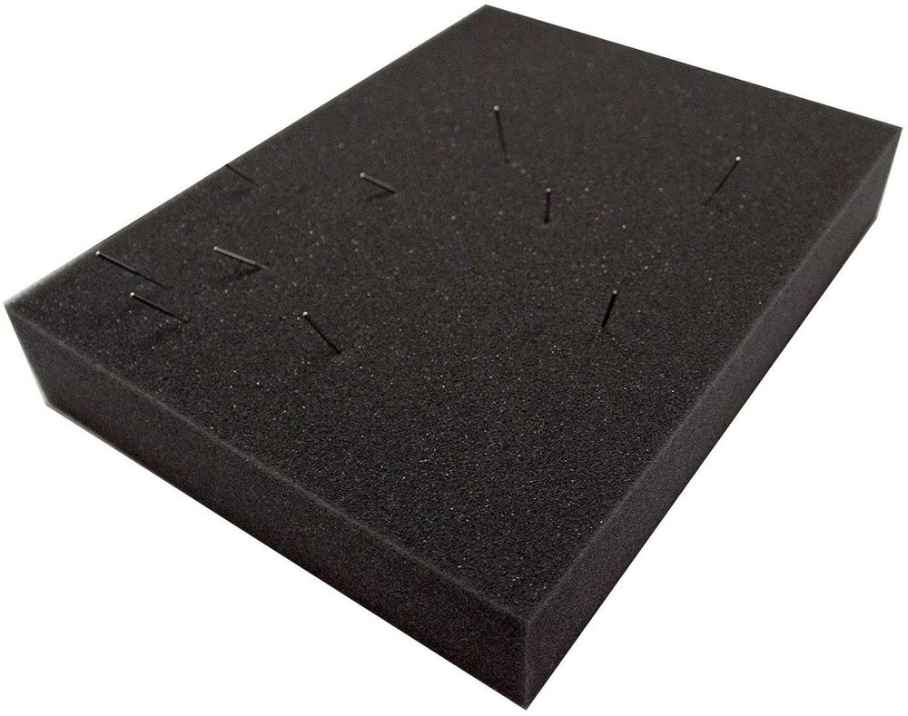 Dense Foam Polyurethane Pad - 12" X 12" X 2", Charcoal