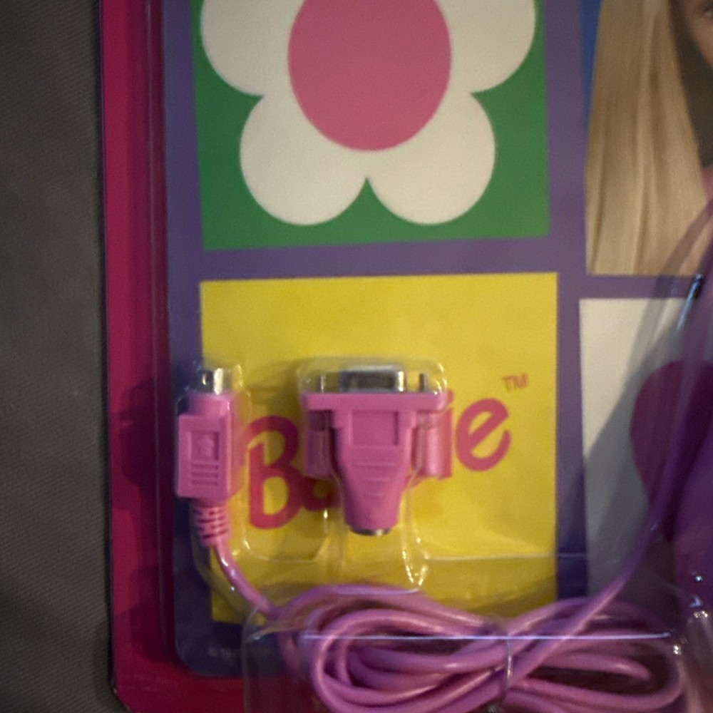 BARBIE COMPUTER MOUSE & MOUSE PAD SEALED Likely not for current computers