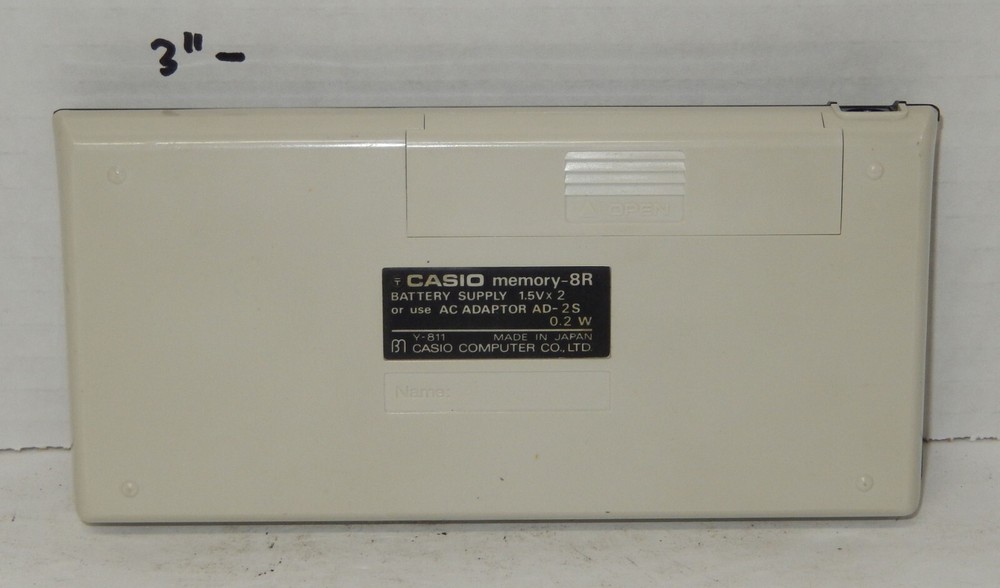 Vintage Casio Memory-8R Arithmetic Pocket Calculator