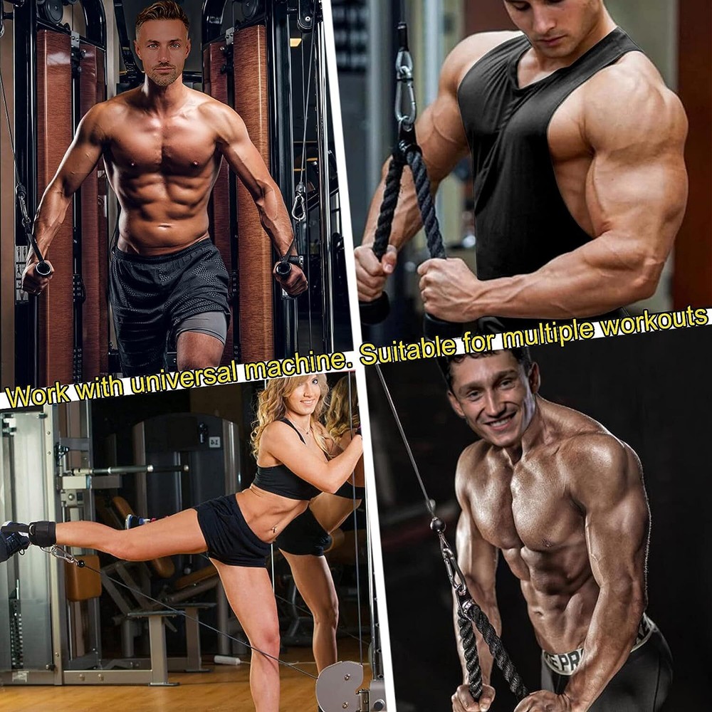 Tricep Rope Cable Machine Attachment 35 Triceps Pull down Rope LAT Pulldown