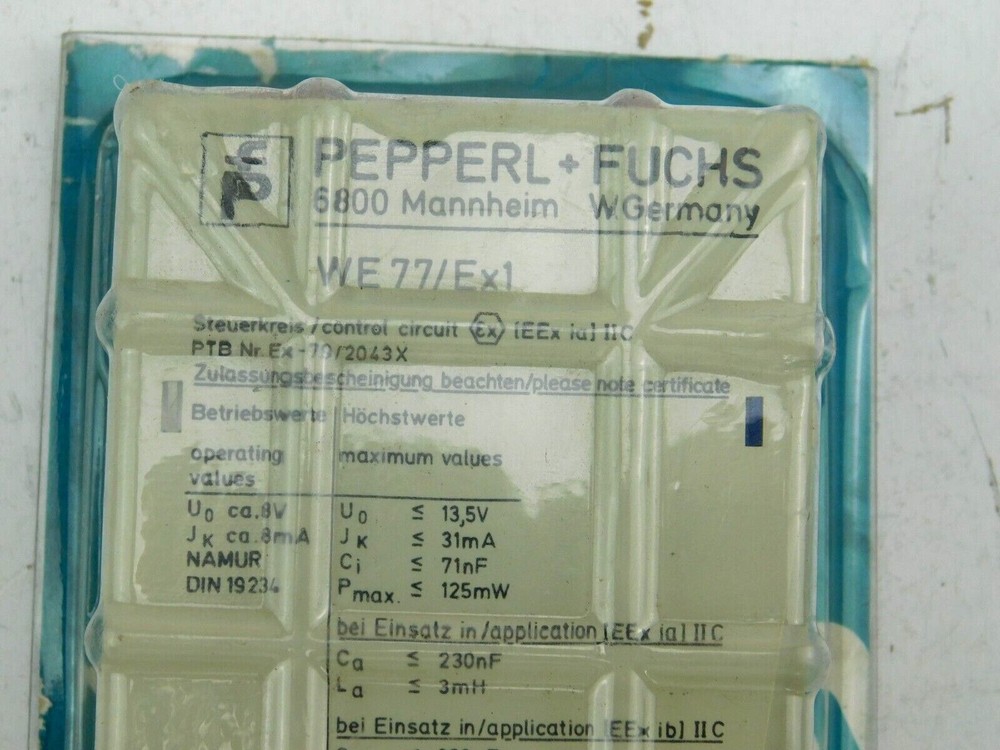 Pepperl + Fuchs WE77/Ex1 Separating Esterifier