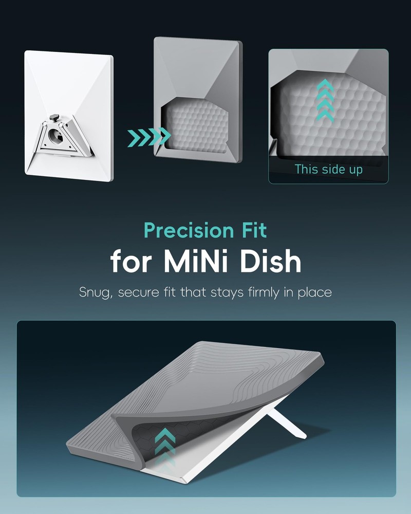 Starlink Mini Silicone Protective Case – Full Wrap Weatherproof Grey