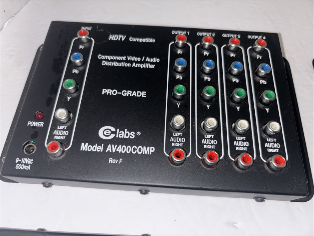4-CE Labs Model AV 400COMP component Audio & Video Distribution Amplifier