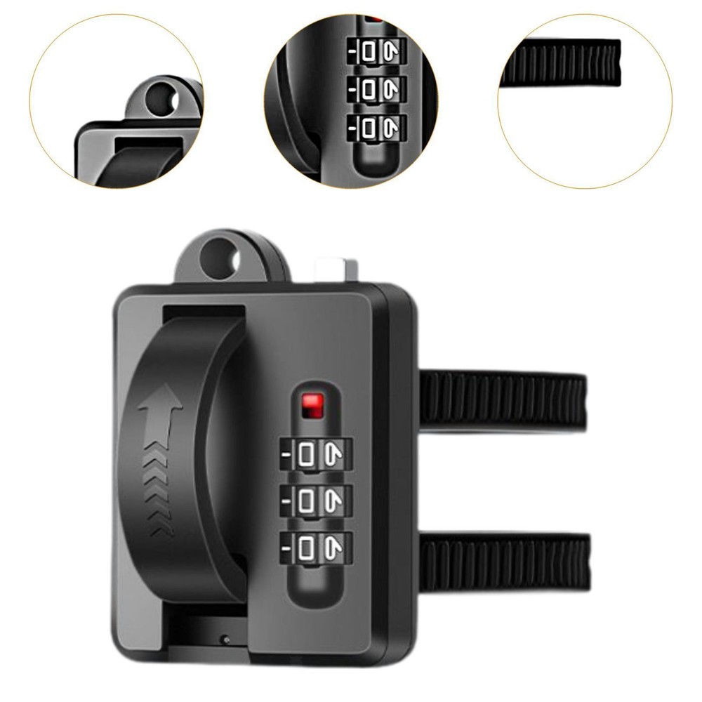 Helmet Security Lock Bicycle Helmet Lock 3 Dial Lock Combination Code Helmet