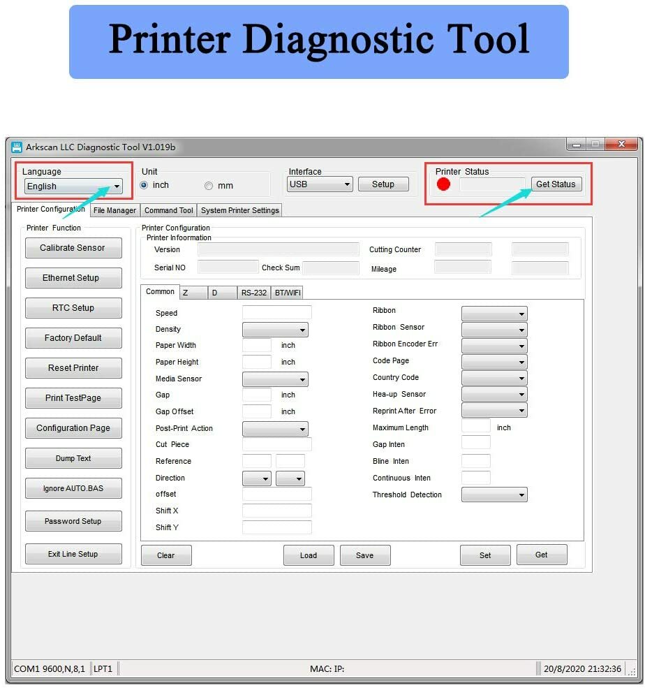 Thermal Label Printer 4x6 High Speed Desktop Label Marker Thermal Label Printer