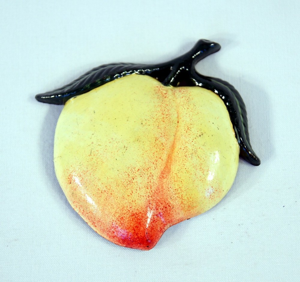 Hand Painted Peach Fruit Refrigerator Magnet 388P