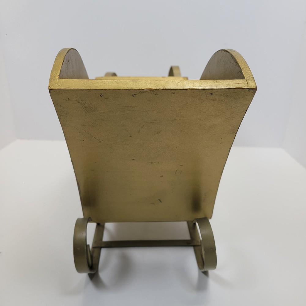 Gold Decorative Sleigh Planter Centerpiece