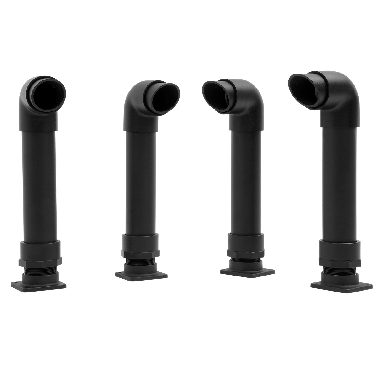 (4) Black Snorkel Kits For Polaris Sportsman 400 500 600 700 800 1994-2014