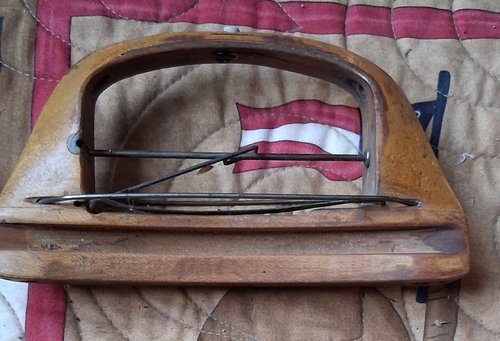 2 vintage weaving loom shuttles