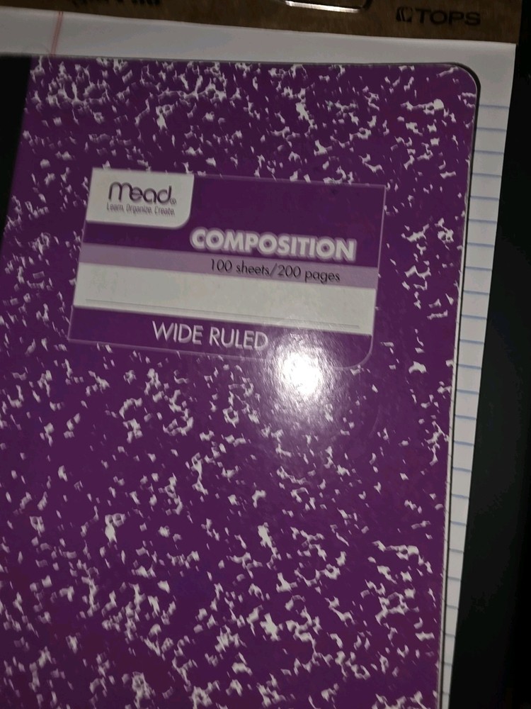 Set: Plastic Storage Clipboard With Notepad, 100 Page Mead Composition Book