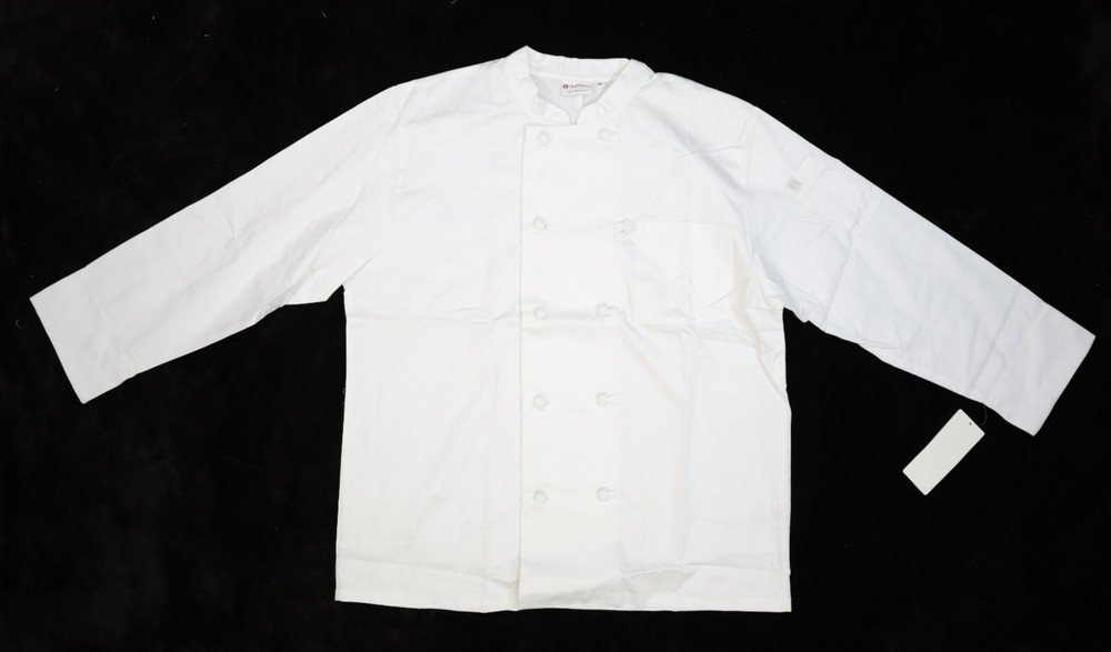 Chef Works Bordeaux Basic Chef Coat Jacket Button Down White Unisex XL
