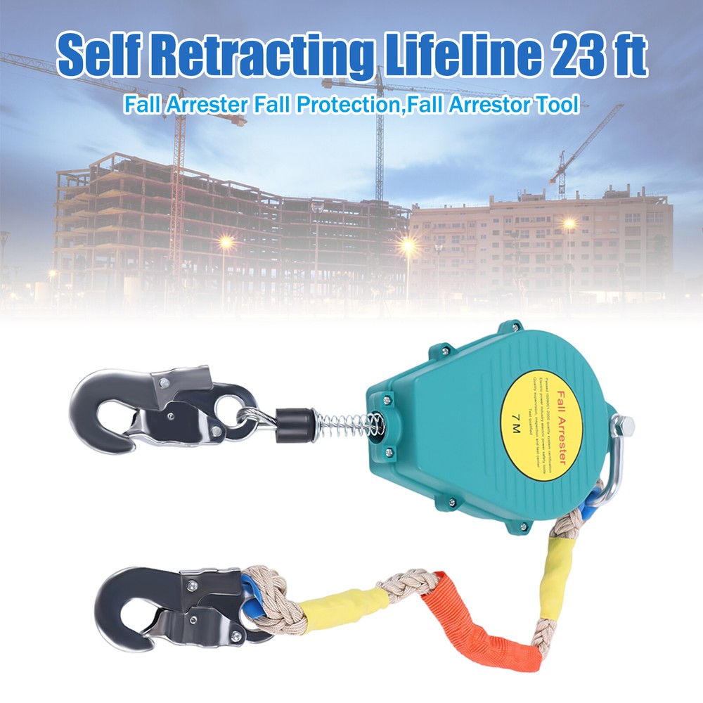 Self Retracting Lifeline 23 ft Fall Arrester Fall Protection Fall Arrestor Tool