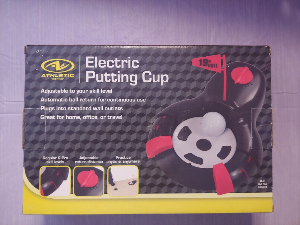 Athletic Works Electric Putting Cup,  Adjustable Skill Level, Auto Ball Return
