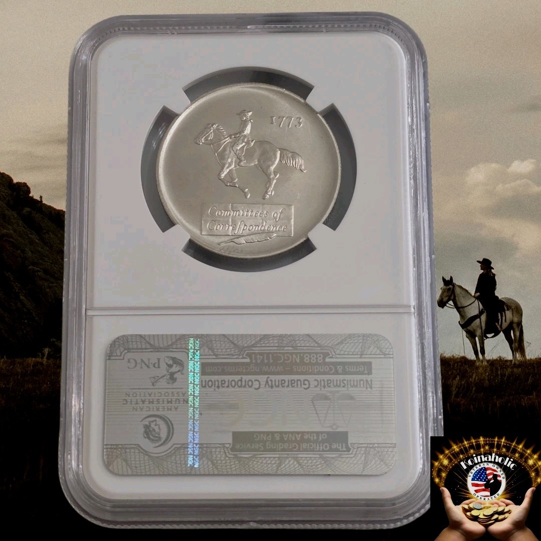 1973 Silver Boston Tea Party, NGC MS68, 200th Anniversary American Revolution