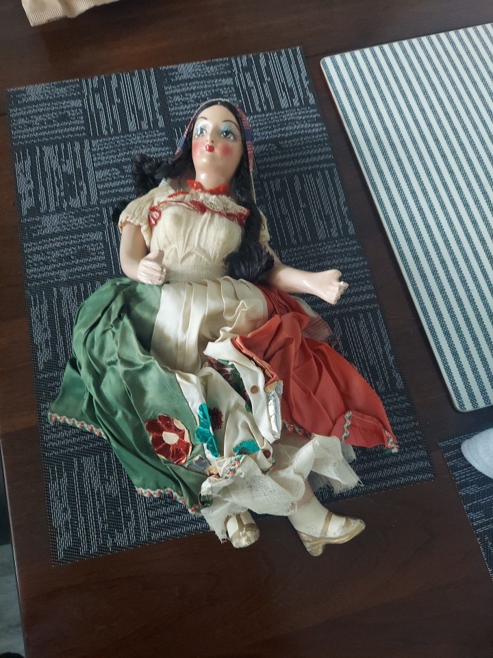 1940s Antique Composition Haunted Doll Hispanic
