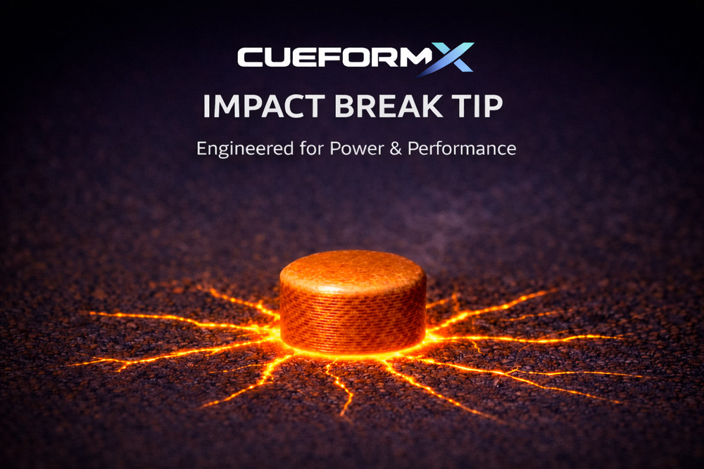 CueFormX Impact Break Tip – Engineered Composite Pool Cue Break Tip