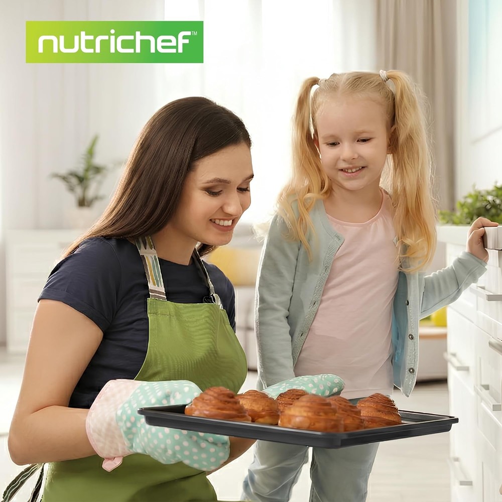 8-Piece Stackable Nonstick Bakeware Set Premium Steel Baking Pans Set Includes