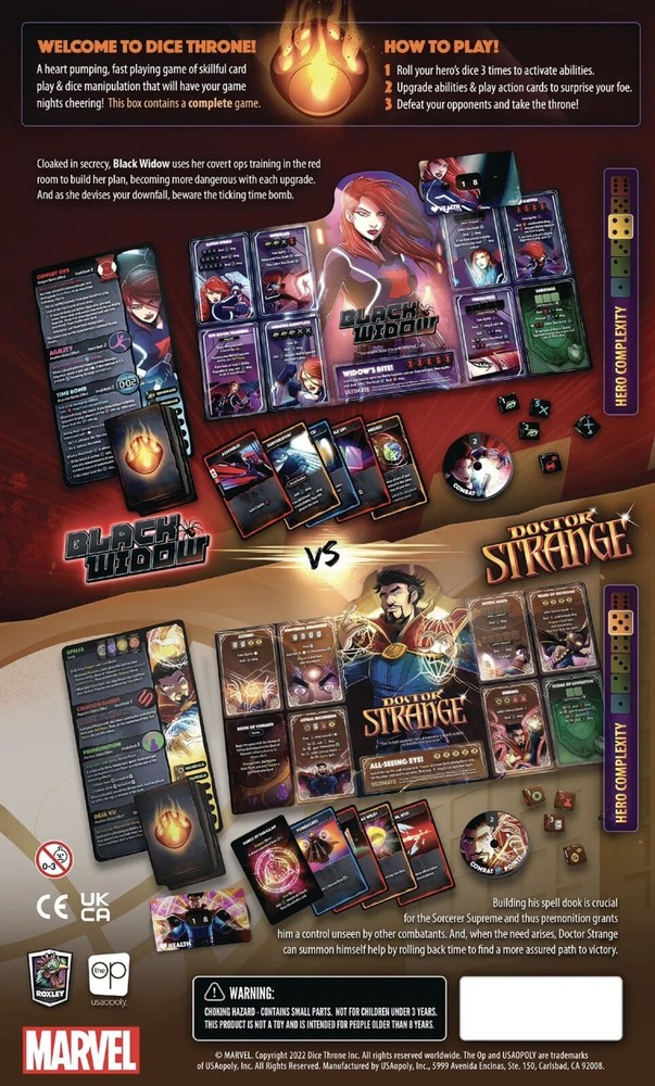 Marvel Dice Throne | 2 Hero Box Featuring Black Widow, Doctor Strange ;)