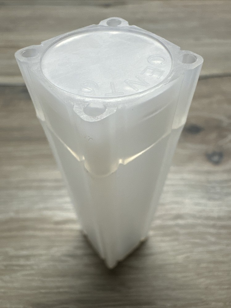 1 Square Penny - Cent Stackable Tube Plastic Coin Tubes by Lighthouse