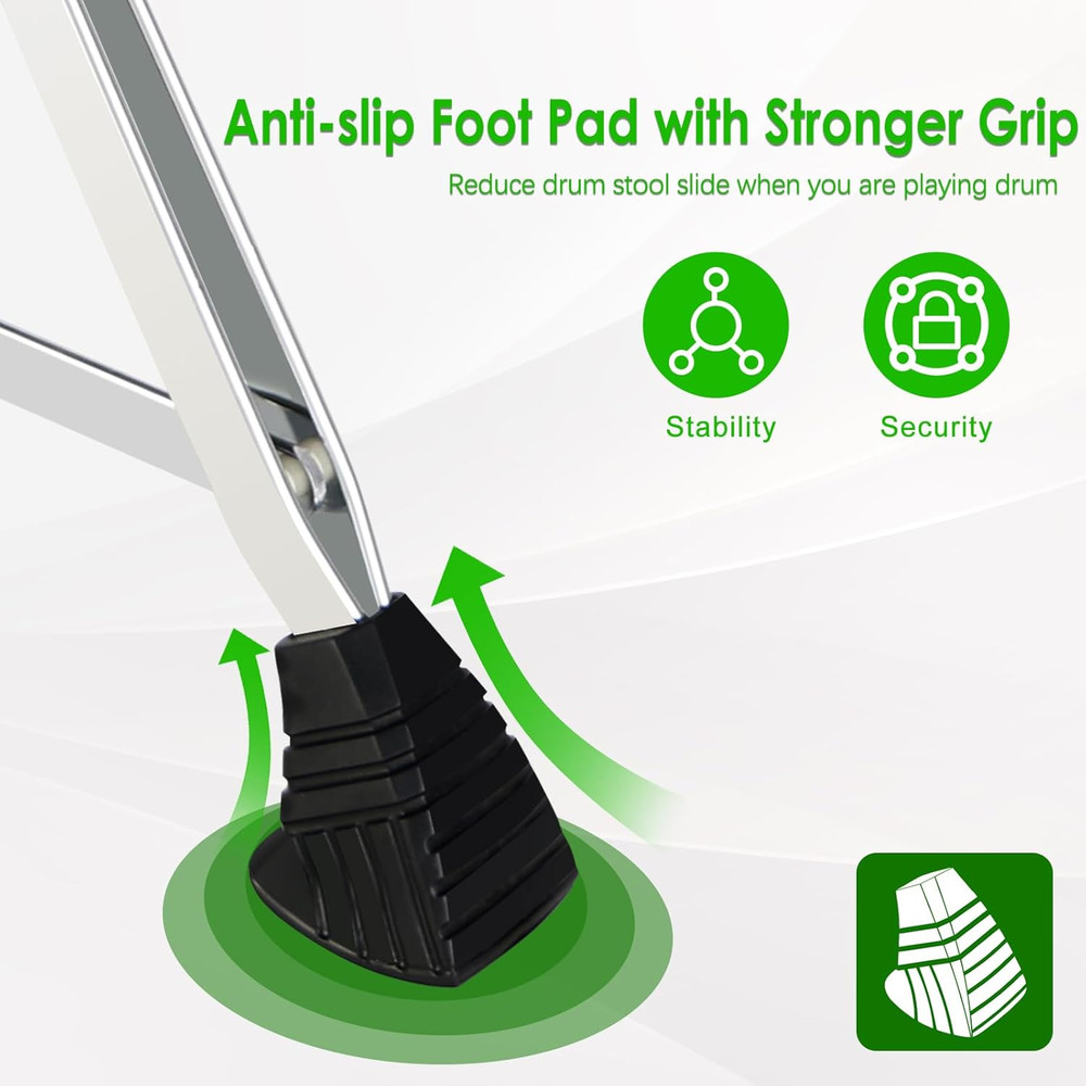 Drum Throne Drum Seat Height Adjustable,Padded Drum Stools Motorcycle Style Drum