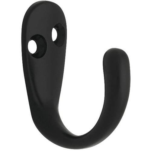 Single Prong Robe Hook Flat Black