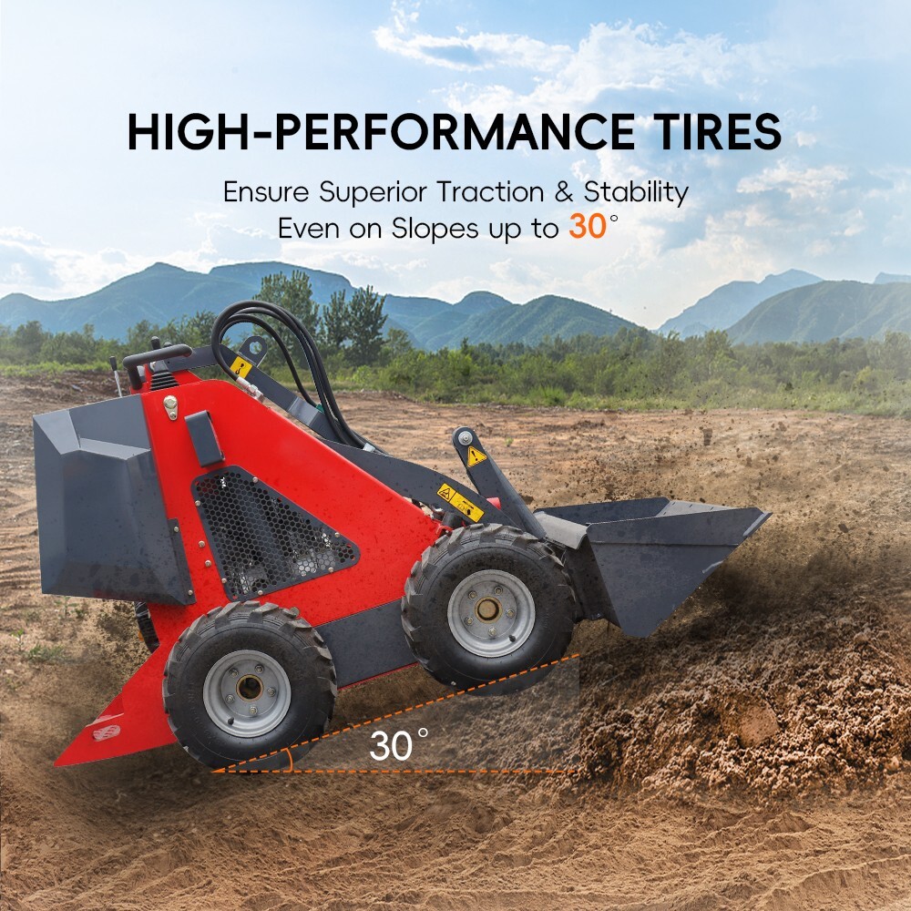 13.5HP Gas Engine Mini Wheel Skid Steer Loader, New