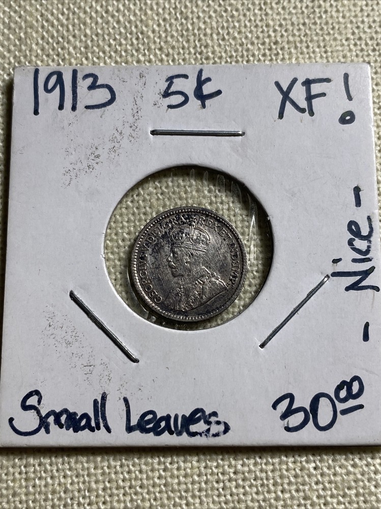 Canada 1913 5 Cents Silver